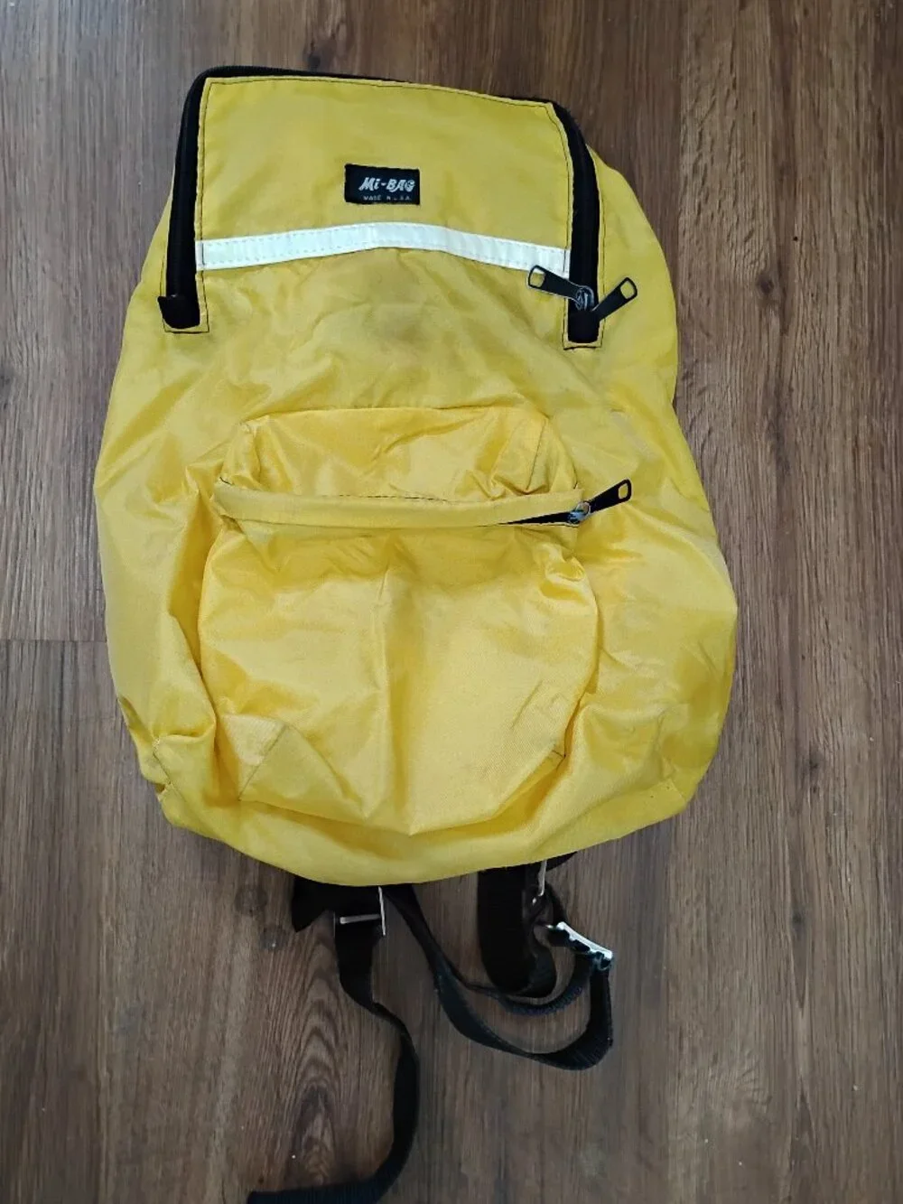 Vintage Mi-Bag Nylon Backpack Yellow USA